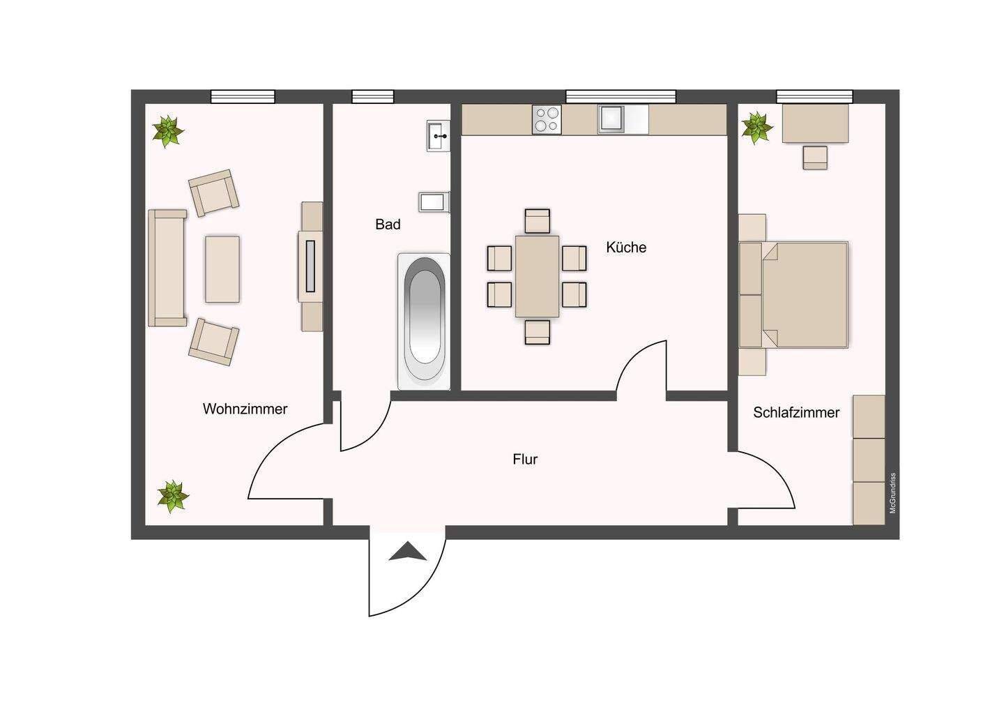 2-Zimmer-Küche-Bad Wohnung *saniert* – Chemnitz – Vorschaubild 9