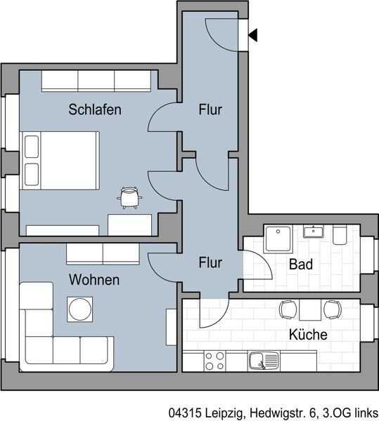 Sanierte 2 Zimmer Wohnung - Zentrumsnah – Leipzig – Vorschaubild 7