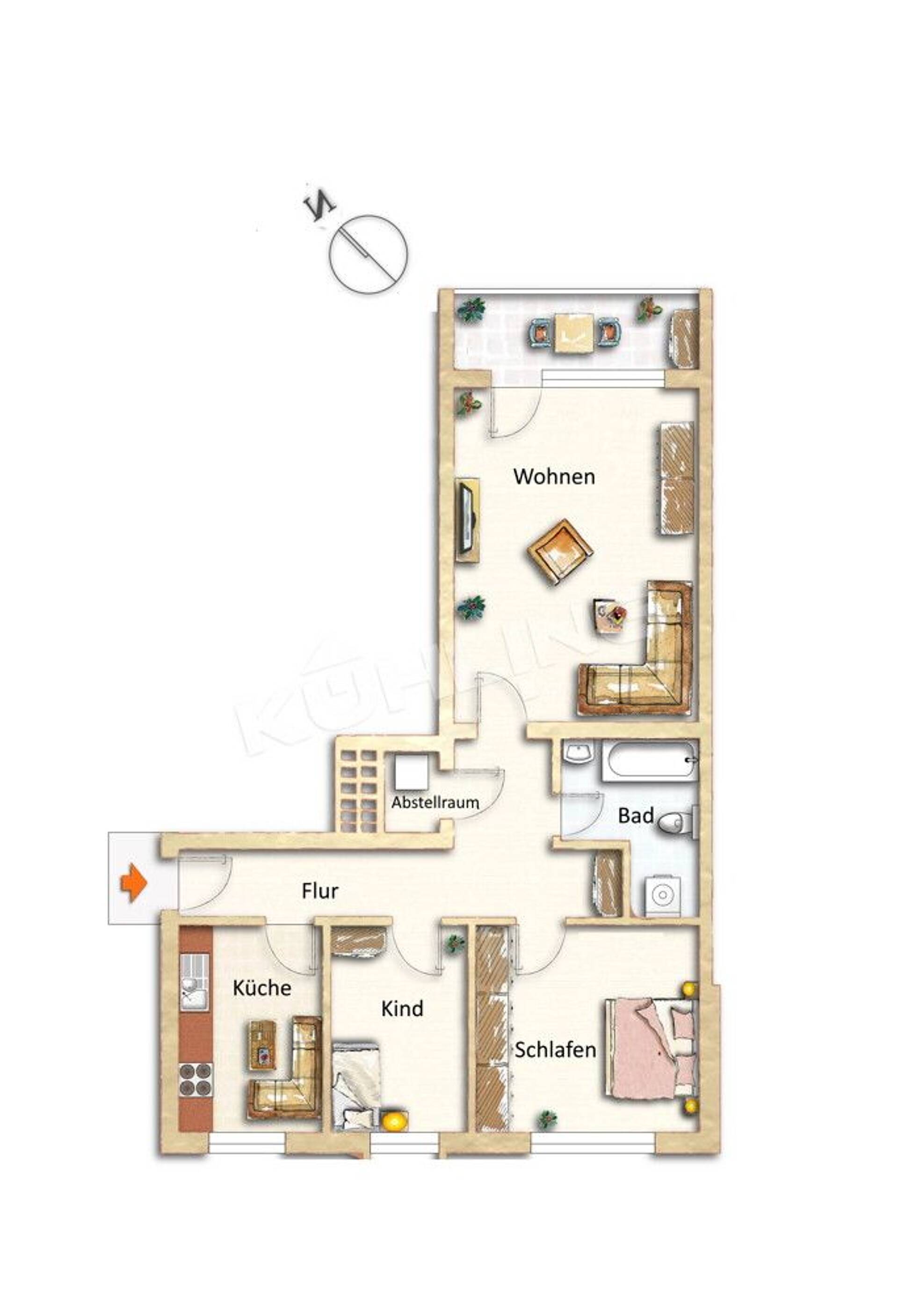 Etagenwohnung in 49377 Vechta mit 81,31 m² kaufen