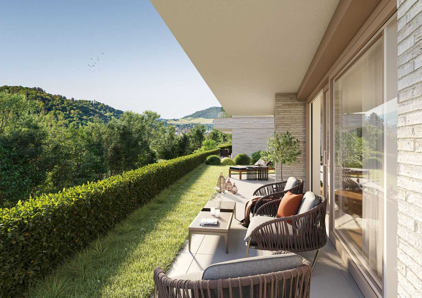 WE Lux 1 /// Exklusive 4-Zimmer-Erdgeschosswohnung mit privatem Gartenanteil (WE 3.1+3.2) – Freiburg im Breisgau – Vorschaubild 3