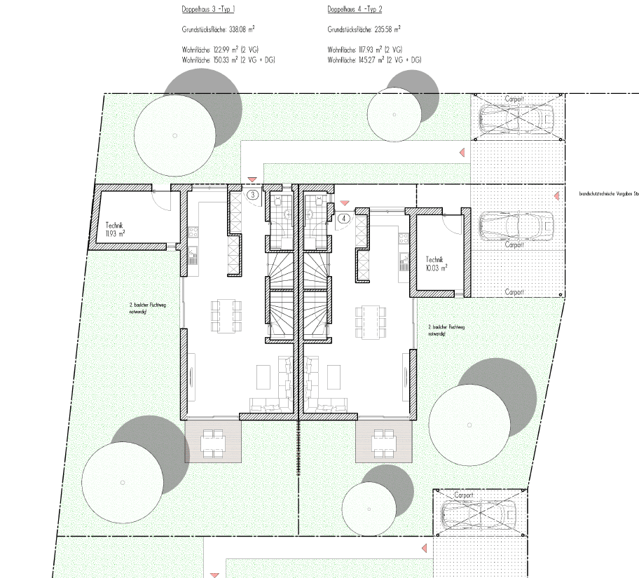 Neubau in Straubing – Doppelhaushälften (KfW 55) mit Garten in familienfreundlicher Lage – Straubing – Bild 1 von 5