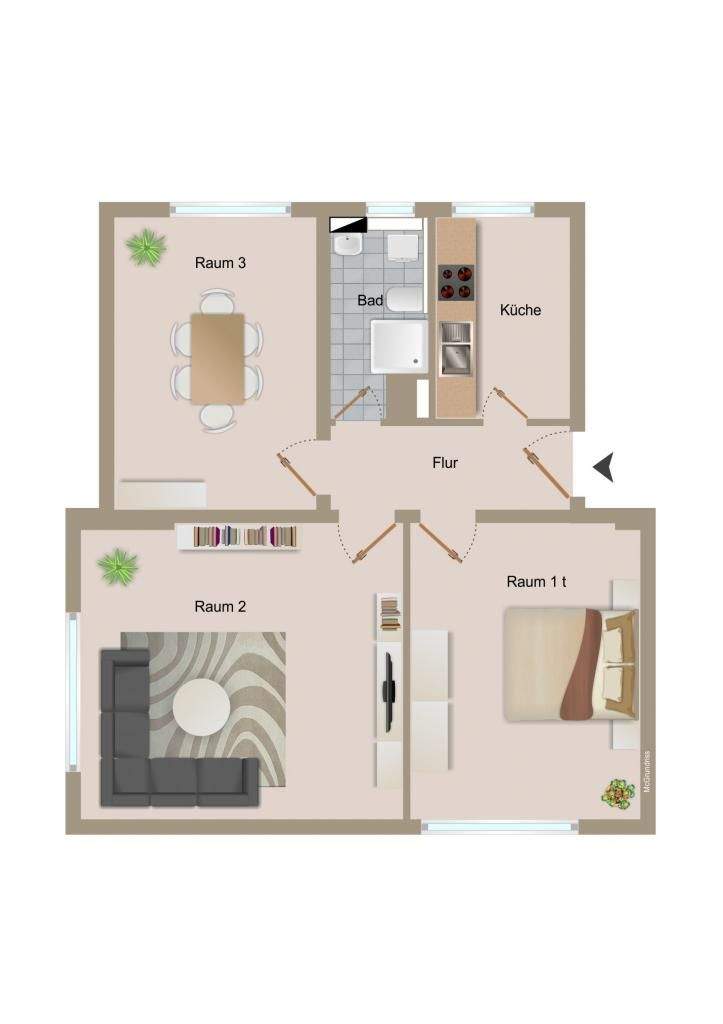 Sanierte Wohnung
