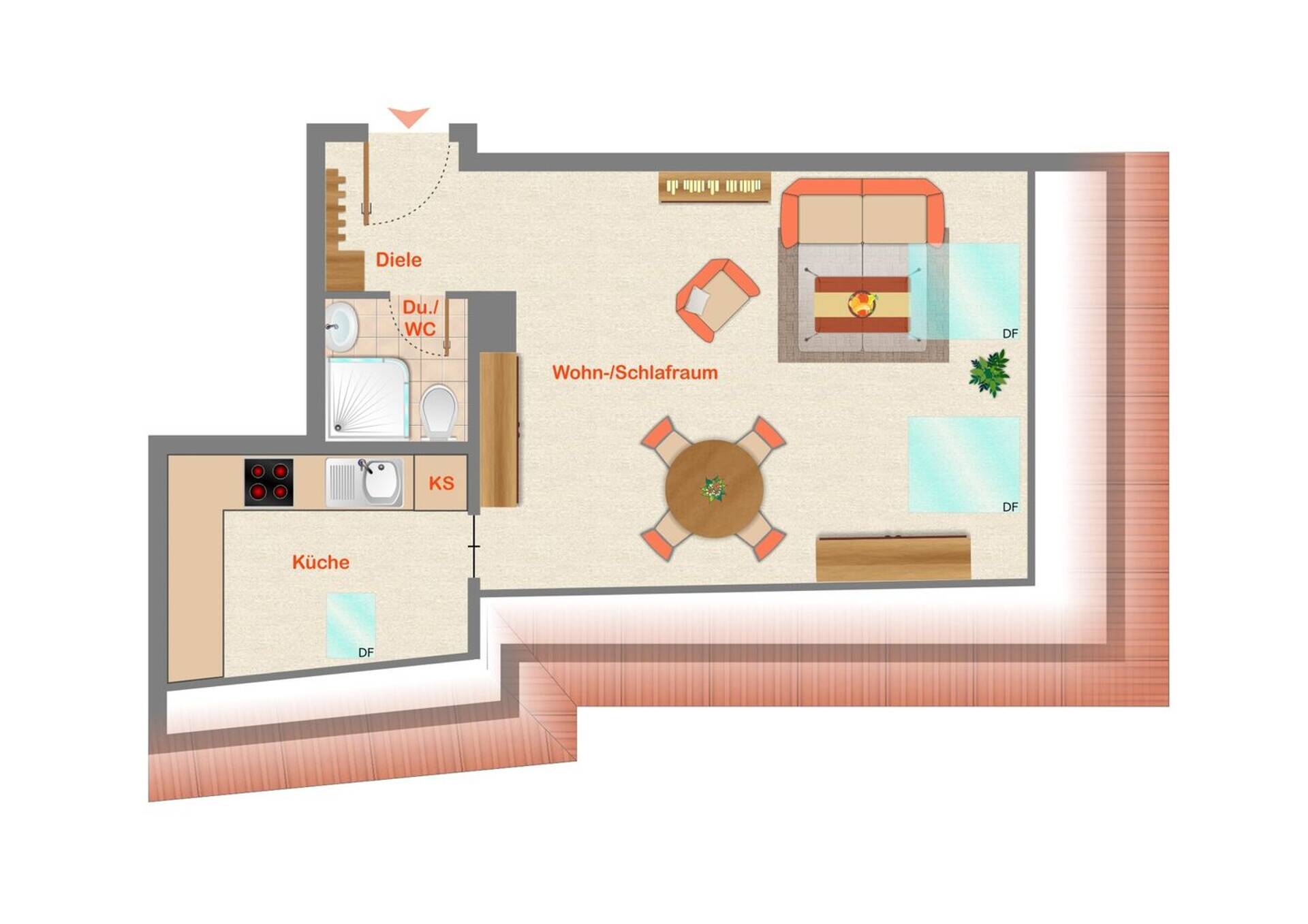 Etagenwohnung in 54290 Trier mit 39,32 m² kaufen