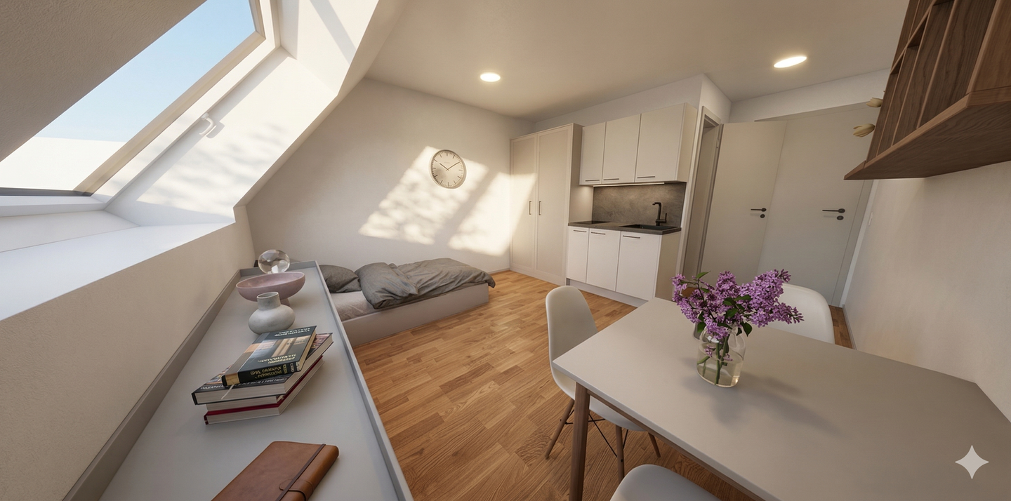 Attraktives Neubau-Studentenappartement im Dachgeschoss ++ ideal zur Kapitalanlage ++ – München – Vorschaubild 2