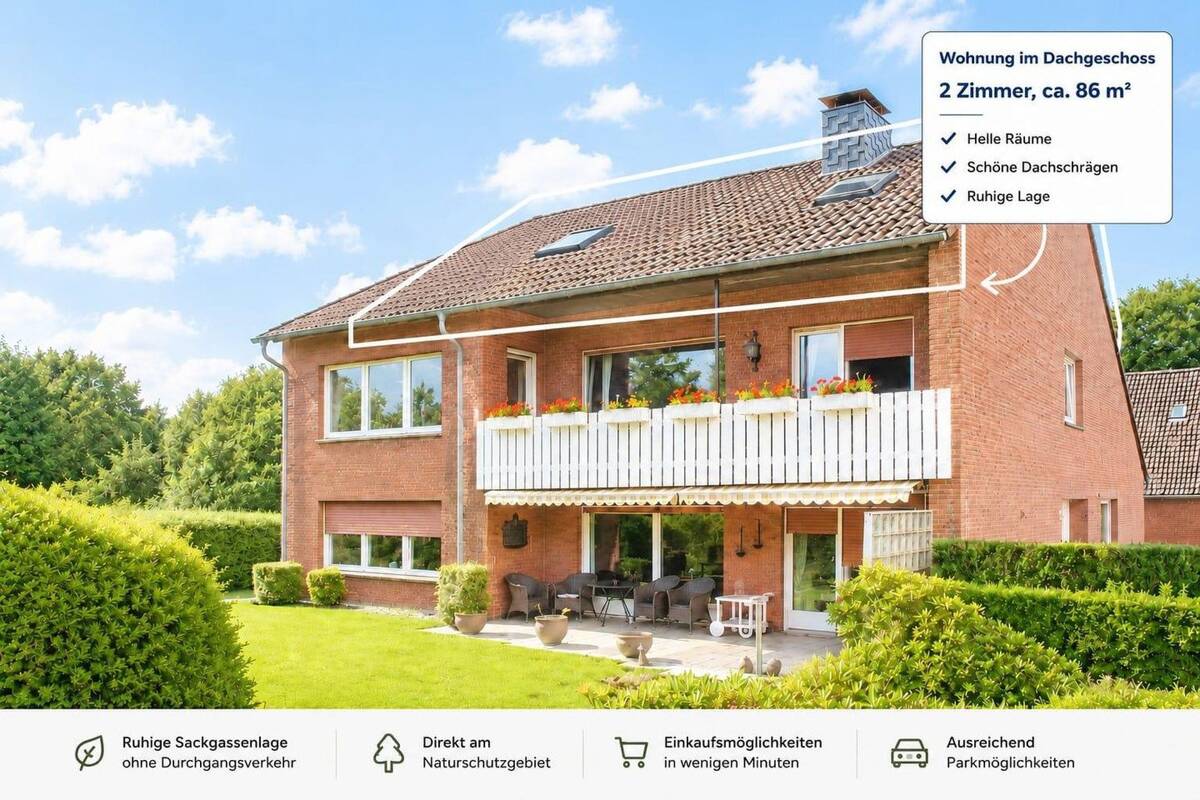 Erstbezug nach hochwertiger Sanierung - Exklusive 2-Zimmer-Wohnung mit toller Aussicht – 46149 Oberhausen – Bild 1 von 8