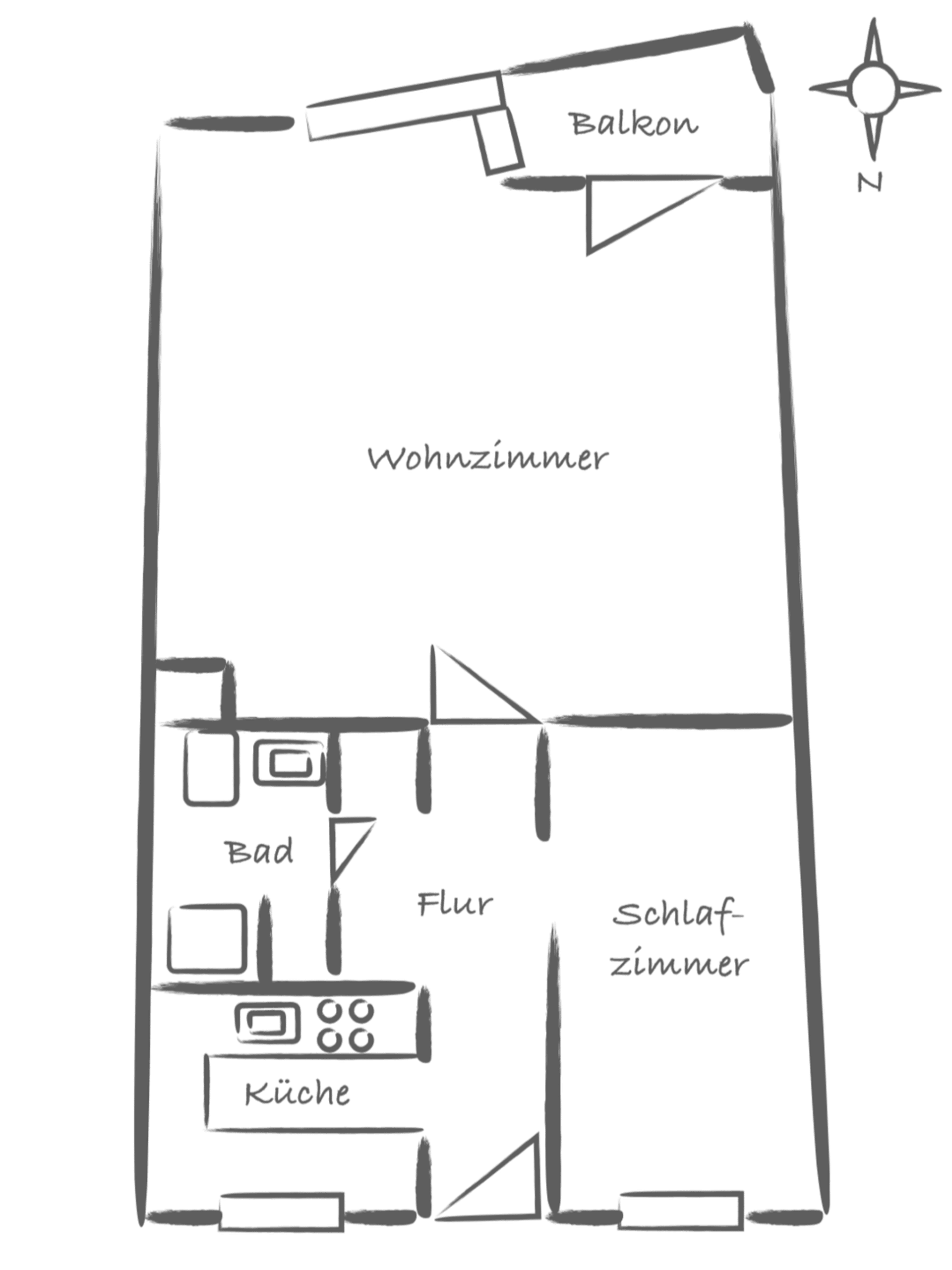 Etagenwohnung in 22085 Hamburg mit 51 m² kaufen