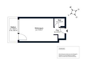 Moderne 1-Zimmer-Wohnung mit großzügigem Balkon – 22083 Hamburg – Vorschaubild 7