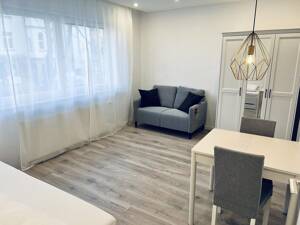Moderne vollmöblierte 1-Zimmerwohnung mit Blick in die Stadt
