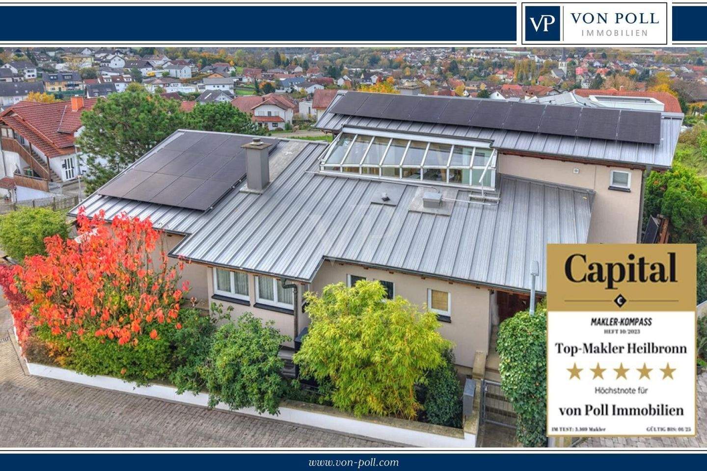 Ein Zuhause der Extraklasse - Architektenhaus mit PV, Wärmepumpe, Pool, Sauna und traumhaftem Fernblick – Sinsheim – Bild 1 von 9