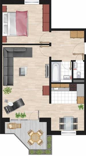 Weidenpesch! Top gepflegte Dachgeschoßwohnung mit Balkon! Dach, Aufzug, Leitungen, Heizung erneuert – 50735 Köln – Vorschaubild 1