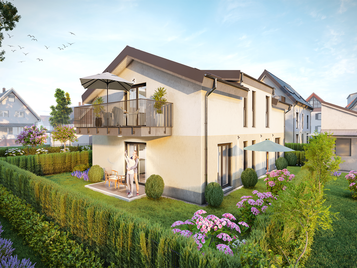 MartinLuther3 (Mörfelden): 4-Zimmer-Wohnung mit XL-Südbalkon I KfW-40 QNG Neubau I provisionsfrei – Mörfelden-Walldorf – Vorschaubild 4