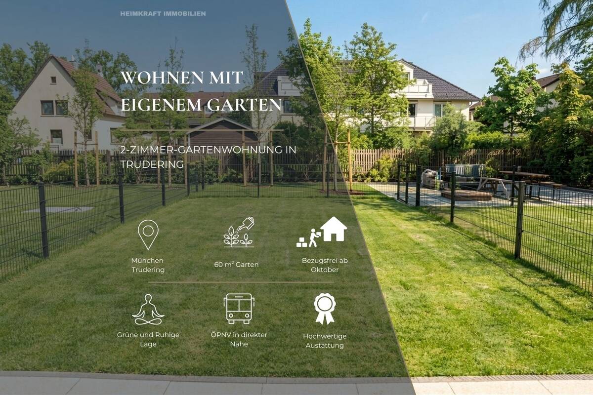 Bezugsfreie 2-Zimmer-Gartenwohnung in München-Waldtrudering – 81827 München – Bild 1 von 9