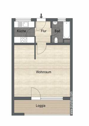 Vermietete 1-Zimmer-Eigentumswohnung mit Potenzial! – 97076 Würzburg – Vorschaubild 8