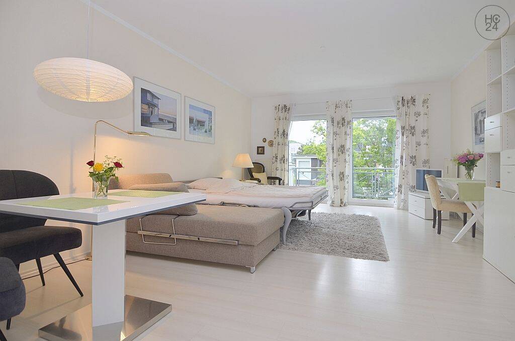 Möblierte 1-Zimmer Wohnung mit Internet und Balkon in Wiesbaden