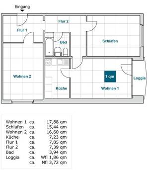 Sanierte 3 Raumwohnung mit Balkon mit guter Anbindung (WBS) – 1169 Dresden – Vorschaubild 2