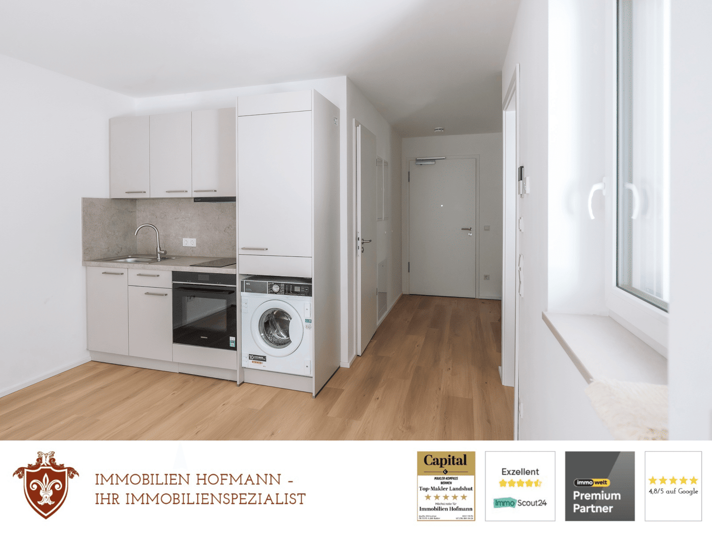 Zentrale 2-Zimmer-Neubauwohnung mit Terrasse und Gartenanteil!