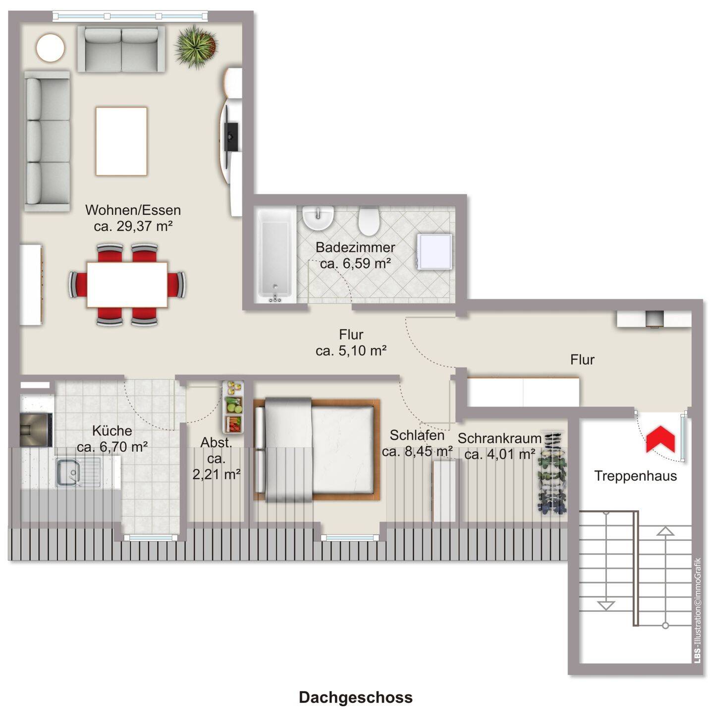 Dachgeschosswohnung in Wolfsburg