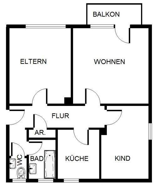 Endlich Zuhause! - schön geschnittene 2-Zi.-Whg. – Gelsenkirchen – Vorschaubild 9