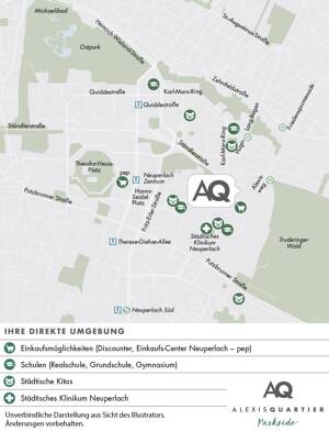 4-Zi-Whg. mit großem Wohn- u. Esszimmer mit Parkblick, 2 Tageslichtbäder und Balkon – 81735 München – Vorschaubild 7