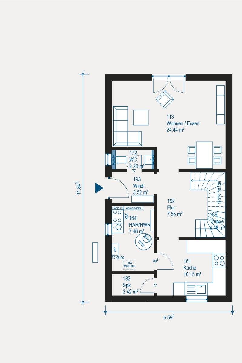 Doppelhaushälfte mit flexiblen Gestaltungsmöglichkeiten - Ihr modernes Zuhause in Hamm – Hamm – Vorschaubild 5