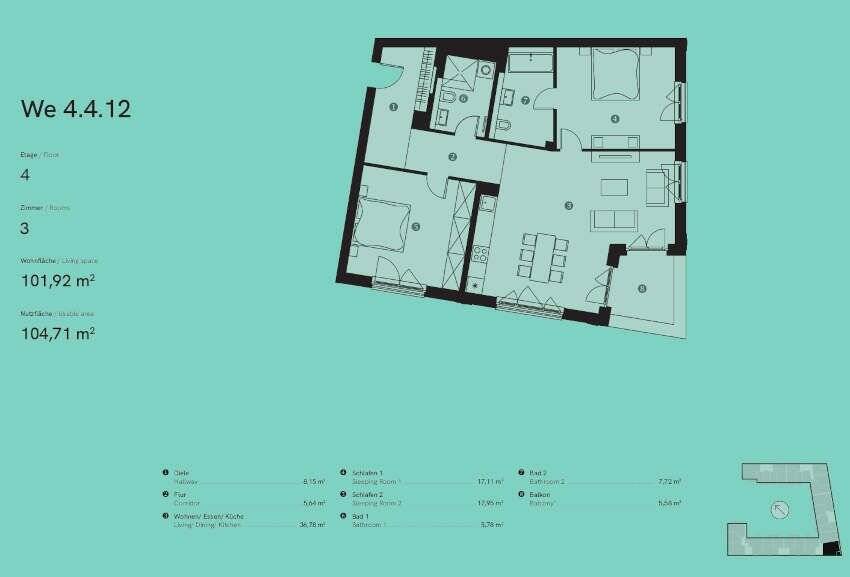 Prov.-frei: 3-Zimmer-Wohnung mit Balkon – Berlin – Vorschaubild 4