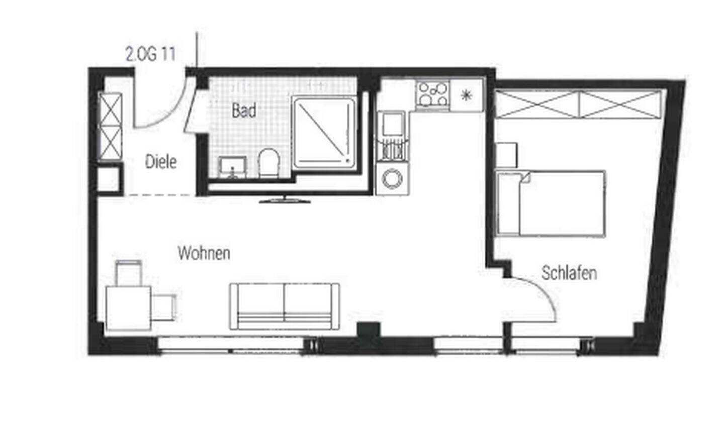 Moderne 2-Zimmer Neubauwohnung mit Küche am Plärrer: 45 m² – Nürnberg – Vorschaubild 5