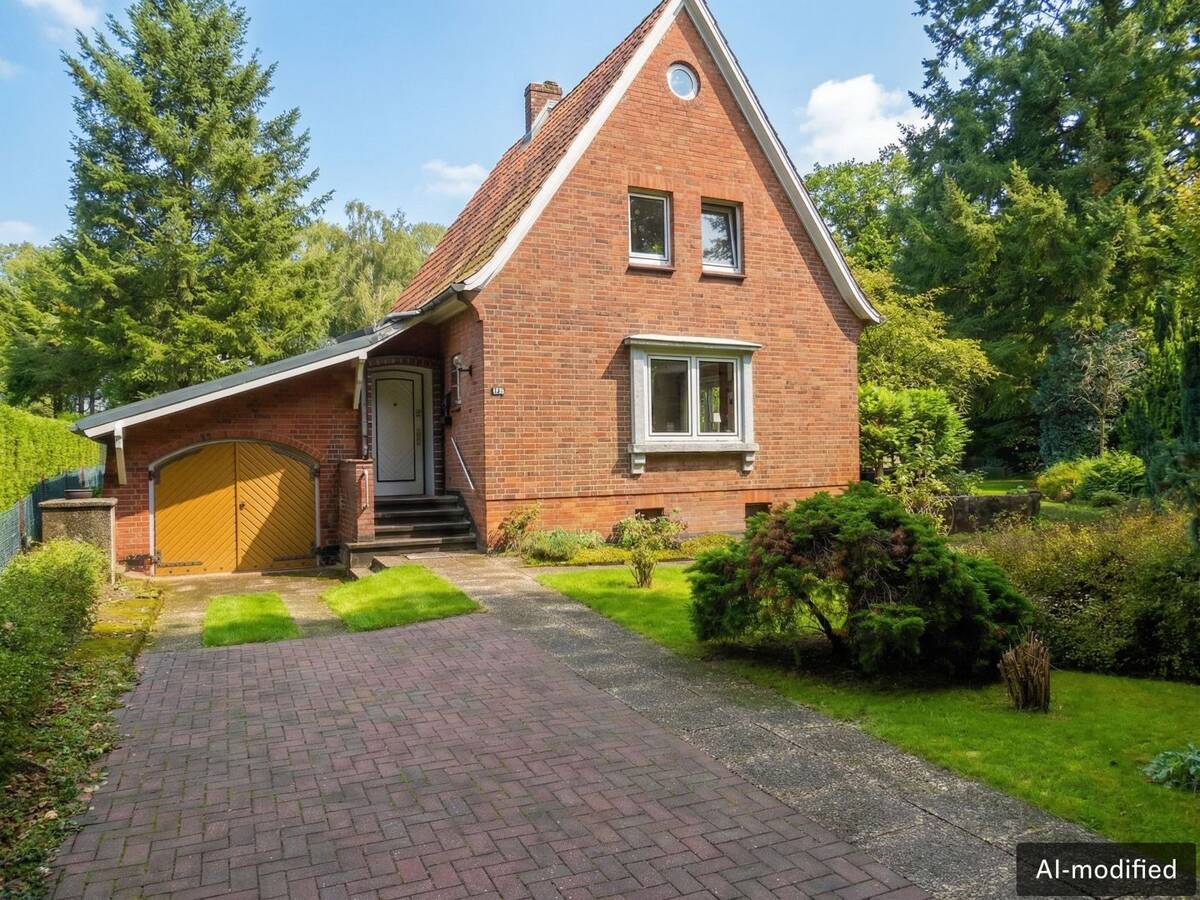 Charmantes, kleines, sanierungsbedürftiges Haus aus den 50`ern auf großem Grundstück. – 22359 Hamburg – Bild 1 von 9