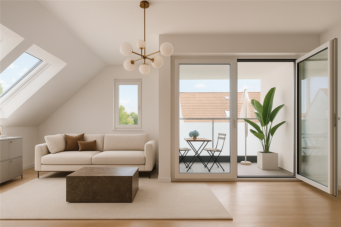 MODERNE 3,5-ZIMMER DG-WOHNUNG MIT LOGGIA, LIFT, TG-STELLPLATZ UND PV-ANLAGE