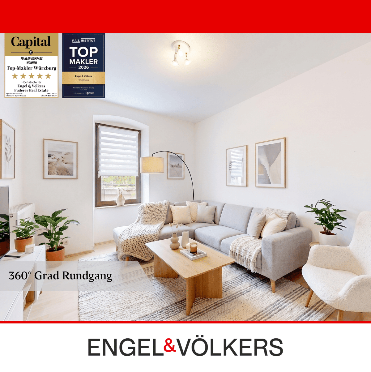 Helle 2-Zimmer-Wohnung mit modernisierter Technik im Frauenland – 97074 Würzburg – Bild 1 von 9