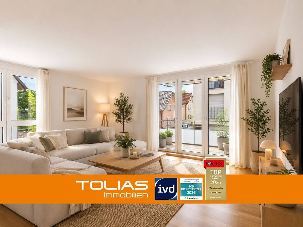 Wohlfühlen in Vaihingen: zentrale 3-Zimmer Wohnung mit Balkon, Tiefgaragenstellplatz und Aufzug – 70563 Stuttgart – Bild 1 von 9