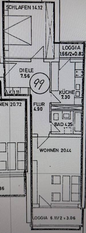 Großzügige und gut geschnittene 2-Zimmer-Wohnung mit großer Südloggia inkl. TG-Stellplatz in Neuperlach nähe PEP – 81737 München – Vorschaubild 2