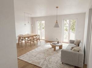 Erstbezug 3-Zimmer Neubauwohnung mit Balkon