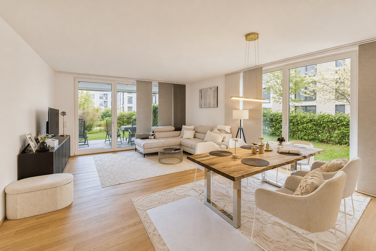 Exklusive Terrassenwohnung in Offenbach - 3 Zimmer, Gartenanteil & Tiefgarage – 63067 Offenbach am Main – Bild 1 von 9