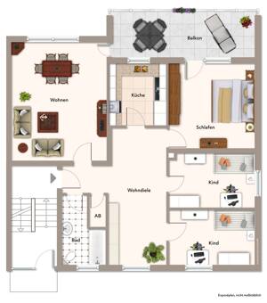 Viel Platz & großer Balkon...bezugsfreie 4-Zimmer-ETW in Alterlangen – 91056 Erlangen – Vorschaubild 2