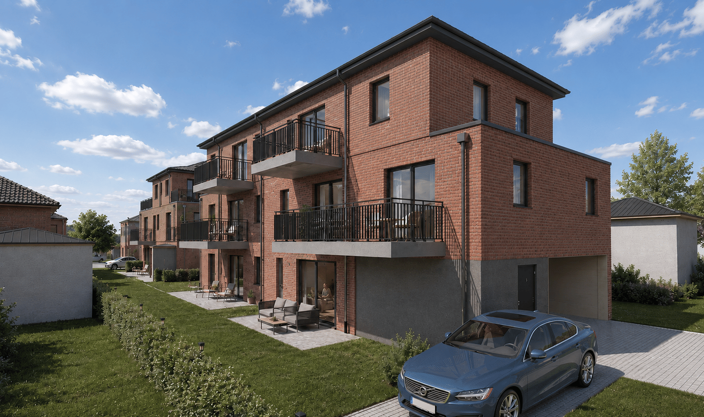 Moderne 1-Zimmer-Neubauwohnung mit Terrasse // KFW 40 QNG – Oldenburg – Vorschaubild 2