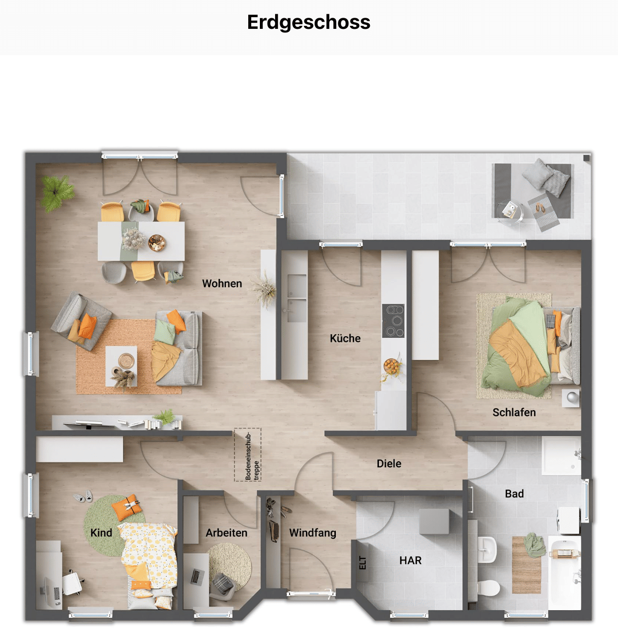 Town & Country Winkelbungalow 108 – modernes Wohnen auf einer Ebene in KNETZGAU – Knetzgau – Vorschaubild 4