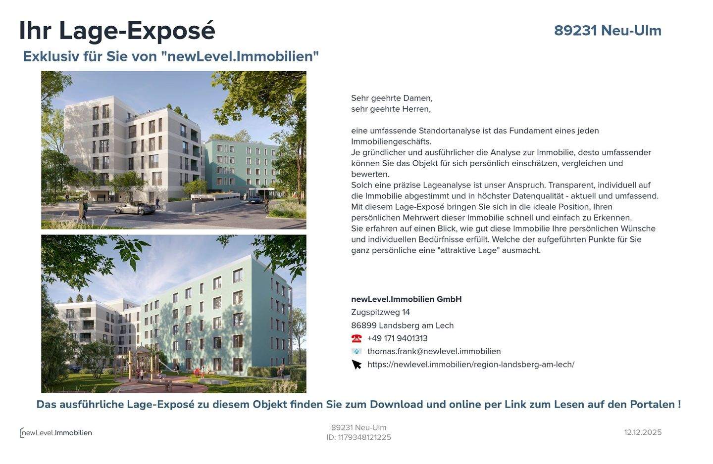 3-Zi. - Eigentumswohnung im ILLERPARK mit Loggia | 84,6 m² | Erstbezug (1.1.4) – Neu-Ulm – Vorschaubild 7