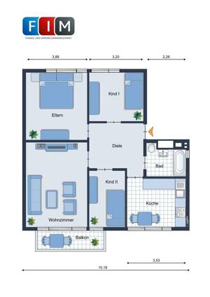 Ihre nächste Kapitalanlage: Vermietete drei-Zimmer Wohnung-Wohnung in Osnabrück-Atter – 49076 Osnabrück – Vorschaubild 3