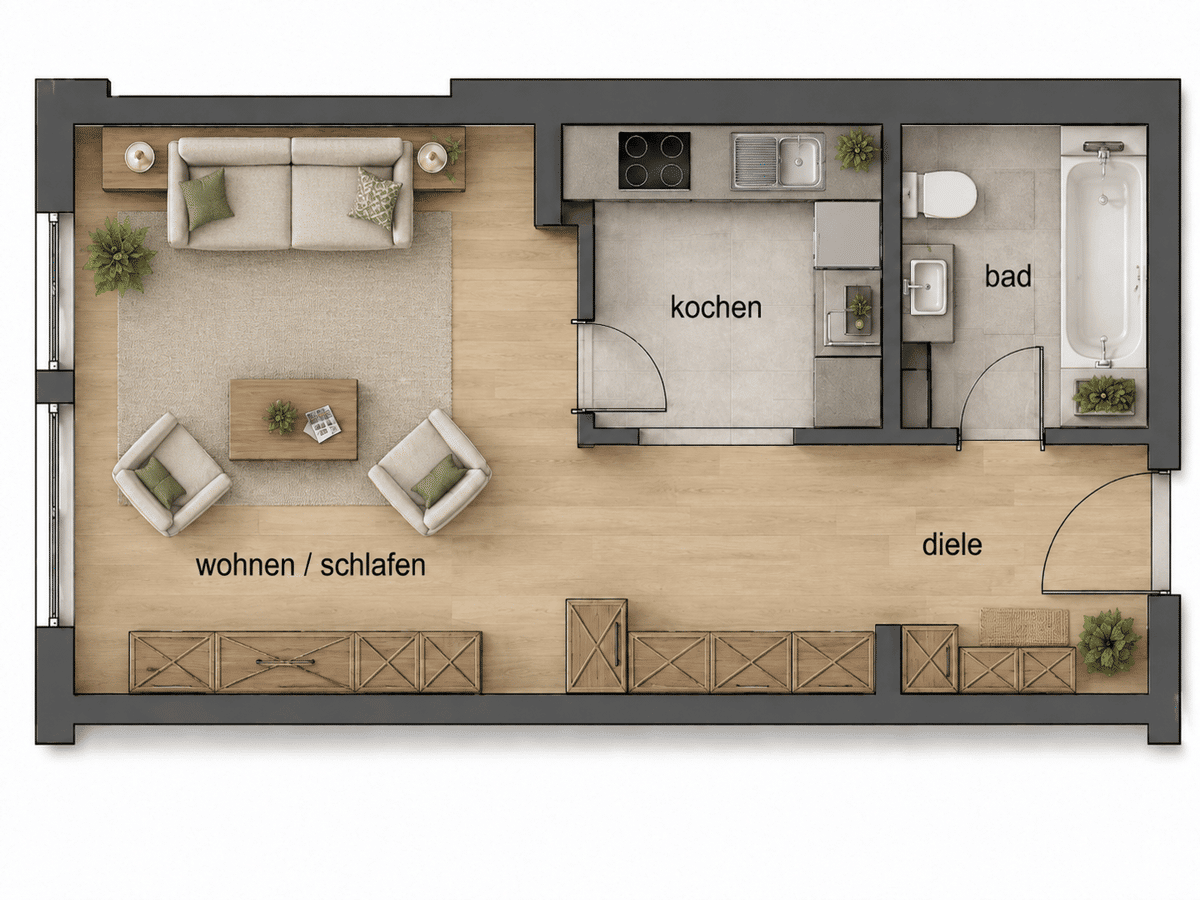 1-Raum-Wohnung als Kapitalanlage – 86842 Türkheim – Bild 1 von 1