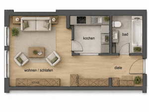 1-Raum-Wohnung als Kapitalanlage – 86842 Türkheim – Vorschaubild 1