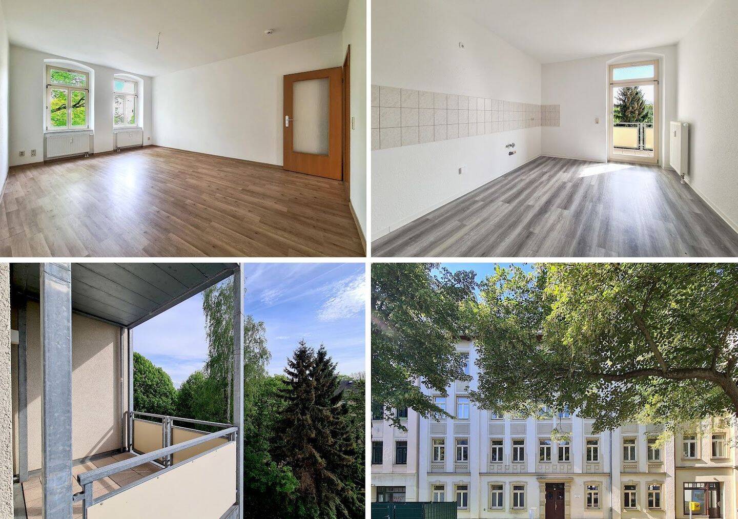 Renovierte Altbauwohnung mit großzügigen Balkon & Wohnküche im 2. OG – Chemnitz – Bild 1 von 9