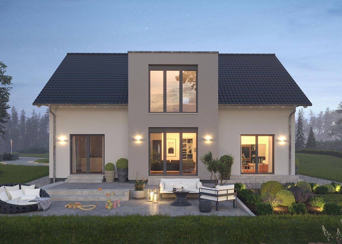 Architektur mit Wow-Effekt: Satteldachhaus Glas, Gartenbezug & Ankleide – Dietmannsried – Vorschaubild 4