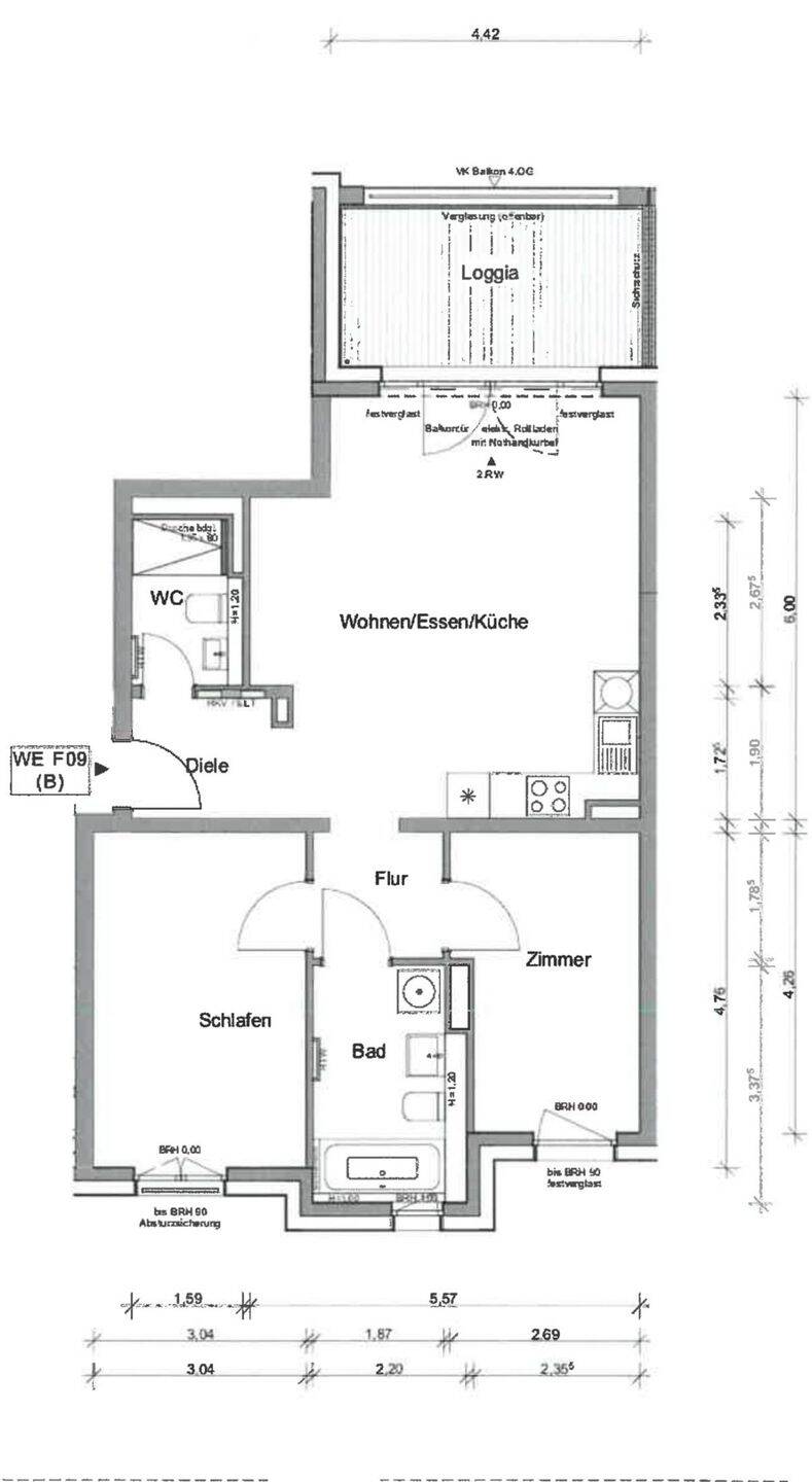 Erstbezug! 3 Zimmer mit 2 Bädern, Loggia und Stellplatz – Darmstadt – Vorschaubild 2