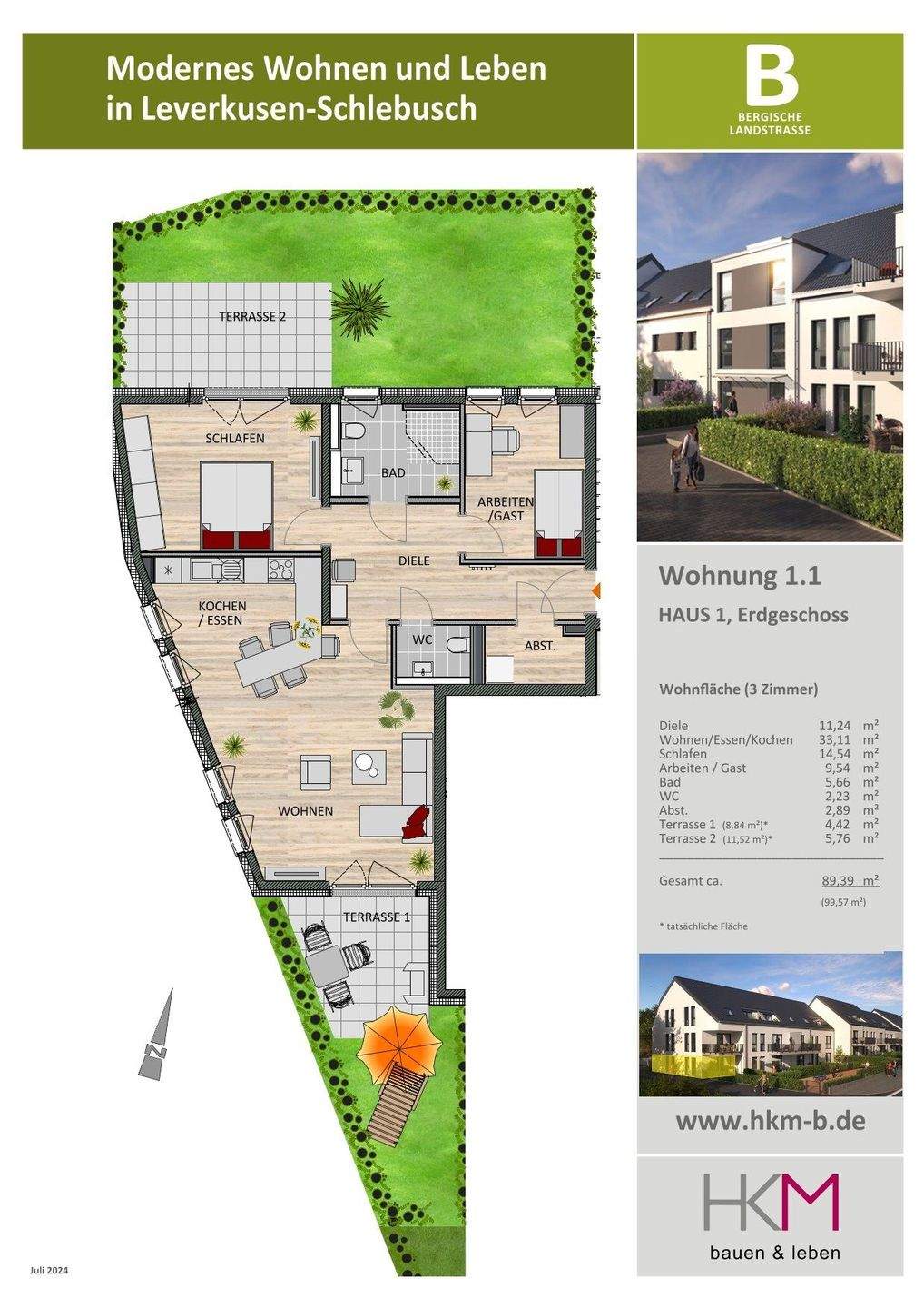 Ihre Barrierefreie Eigentumswohnung mit Gartenanteil und 2 Terrassen zentral in Schlebusch – Leverkusen – Vorschaubild 3