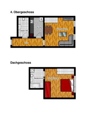 Maisonettewohnung direkt am Hasselbachplatz inkl. 2 Zimmer + EBK+Bad mit Wanne+Gäste- WC+Laminat! – 39104 Magdeburg – Vorschaubild 7