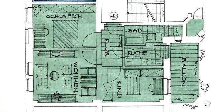 solide 3-R-Wohnung mit Laminat & Balkon in ruhiger Lage, Klarastr. 40 – Chemnitz – Vorschaubild 5