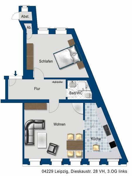 Großzügige Zweizimmerwohnung - hell und freundlich - mit neuem Bad!