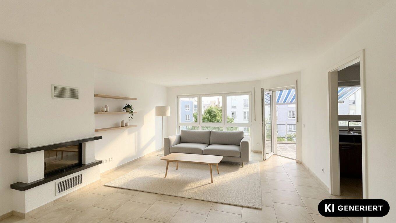 Wohnen mit Ausblick: Moderne 3-Zimmer-Wohnung mit Balkon, Kamin & TG-Stellplatz Wiesbaden-Klarenthal
