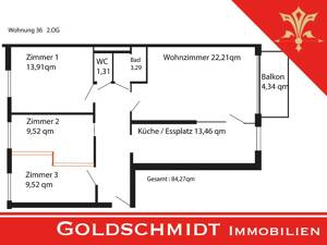 3-4 Zi. Wohnung Nähe Mercedes – 70327 Stuttgart – Vorschaubild 2