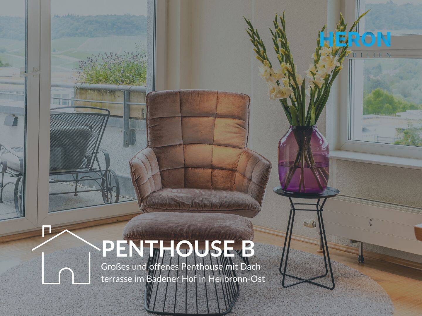 PENTHOUSE B - Großes und offenes Penthouse mit Dachterrasse im Badener Hof in Heilbronn-Ost – Heilbronn – Bild 1 von 9